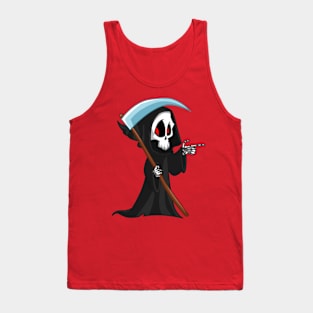 Cute Little Grim Reaper Halloween Skeleton Death Tank Top